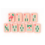 Pink Bams Mahjong tiles from island collection. Tile size: 1" x 1 7/16" x 7/16".