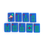 Royal blue Mahjong tiles from island collection featuring bams