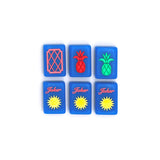 Royal blue Mahjong tiles from island collection featuring dragons and jokers