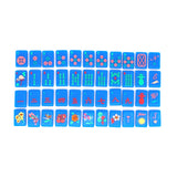 Royal blue Mahjong tiles from island collection. Tile size: 1" x 1 7/16" x 7/16".