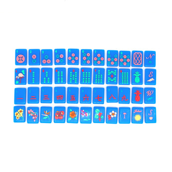 Royal blue Mahjong tiles from island collection. Tile size: 1" x 1 7/16" x 7/16".