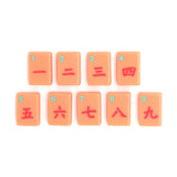 Salmon Mahjong tiles from island collection featuring craks