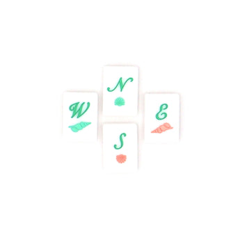 Winds Mahjong tiles from island collection. Tile size: 1" x 1 7/16" x 7/16".