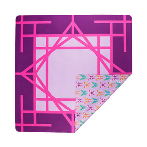 Lilac Garden Double-Sided Travel Mahjong Mat