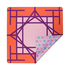 Plum Garden Double-Sided Travel Mahjong Mat