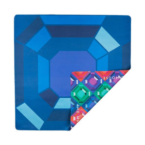 Sapphire Gem Double-Sided Travel Mahjong Mat