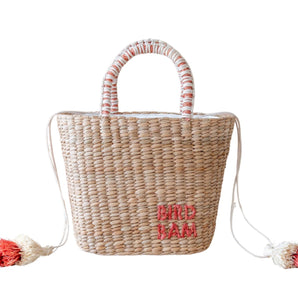 Small Woven BIRD BAM Seagrass Tote