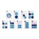 Acrylic Mahjong set with dots tiles. A collectible favorite from the House Collection. Tile size: 1" x 1 7/16" x 7/16".