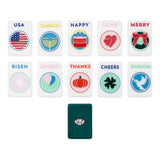 Colorful Celebration Joker Mahjong tiles with festive sayings for holidays and special occasions