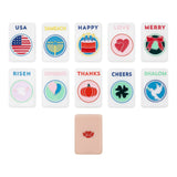 Colorful Celebration Joker Mahjong tiles with festive sayings for holidays and special occasions