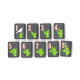 Olive Texas-themed Mahjong tiles featuring bams