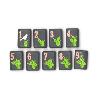 Olive Texas-themed Mahjong tiles featuring bams