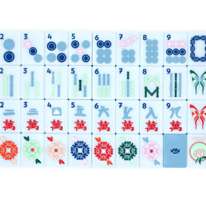 The House Tile Set, Light Blue & Pale Blue