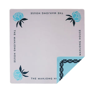 Blue Double-Sided Travel Mahjong Mat