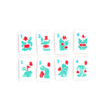 Classic white Mahjong tile set featuring flowers