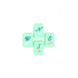Green Winds Mahjong tiles from island collection. Tile size: 1" x 1 7/16" x 7/16". 
