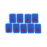 Royal blue Mahjong tiles from island collection featuring craks
