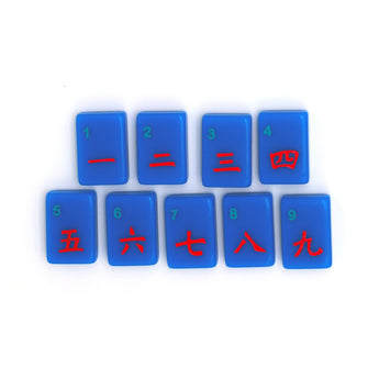Royal blue Mahjong tiles from island collection featuring craks