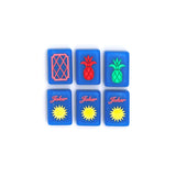 Royal blue Mahjong tiles from island collection featuring dragons and jokers