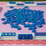 Royal blue Mahjong tiles from island collection. Tile size: 1" x 1 7/16" x 7/16". 