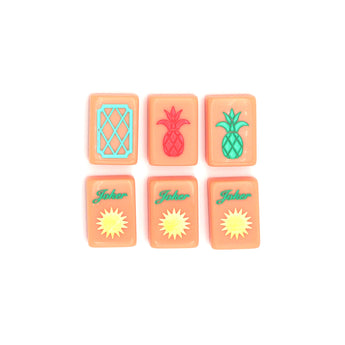 Salmon Mahjong tiles from island collection featuring dragons and jokers