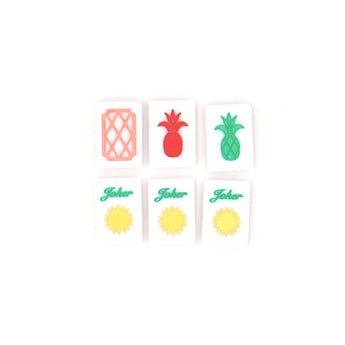 Dragons and Jokers Mahjong tiles from island collection. Tile size: 1" x 1 7/16" x 7/16". 