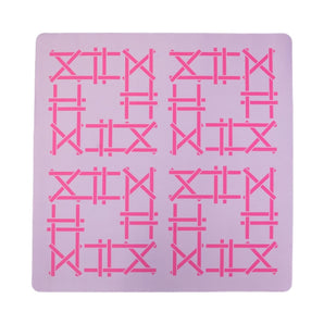 Lilac Trellis Double-Sided Travel Mahjong Mat