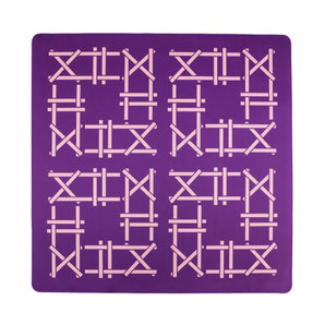 Plum Trellis Double-Sided Travel Mahjong Mat