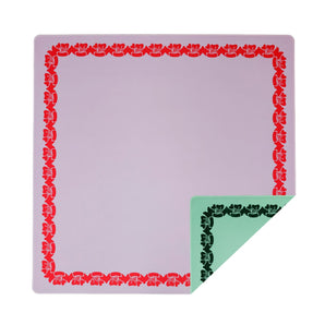 Purple/Red & Green Double Sided Travel Mahjong Mat