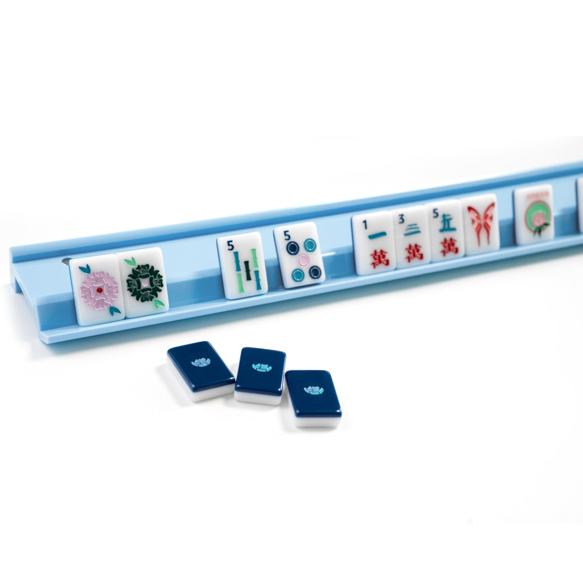 Blue Mahjong Rack Navy Acrylic Mahjong Racks | Set of 4 Elegant Game Accessories – The ...