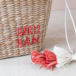 Small Woven BIRD BAM Seagrass Tote