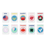 Colorful Celebration Joker Mahjong tiles with festive sayings for holidays and special occasions