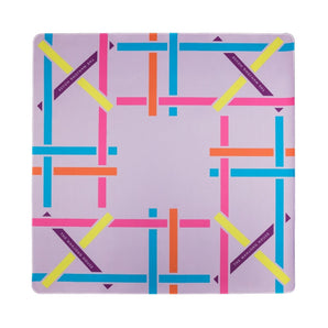 Teal Trellis Double-Sided Mahjong Mat