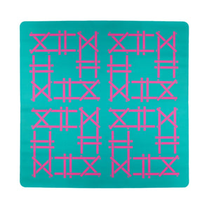 Teal Trellis Double-Sided Travel Mahjong Mat