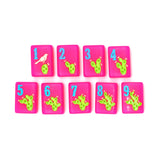 Hot pink Texas-themed Mahjong tiles featuring bams