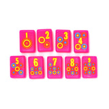 Hot pink Texas-themed Mahjong tiles featuring dots