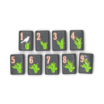 Olive Texas-themed Mahjong tiles featuring bams