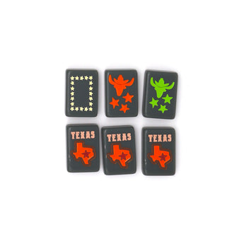 Olive Texas-themed Mahjong tiles featuring dragons and jokers