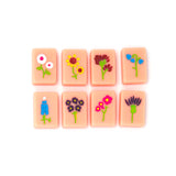 Pink Texas-themed Mahjong tiles featuring custom flowers