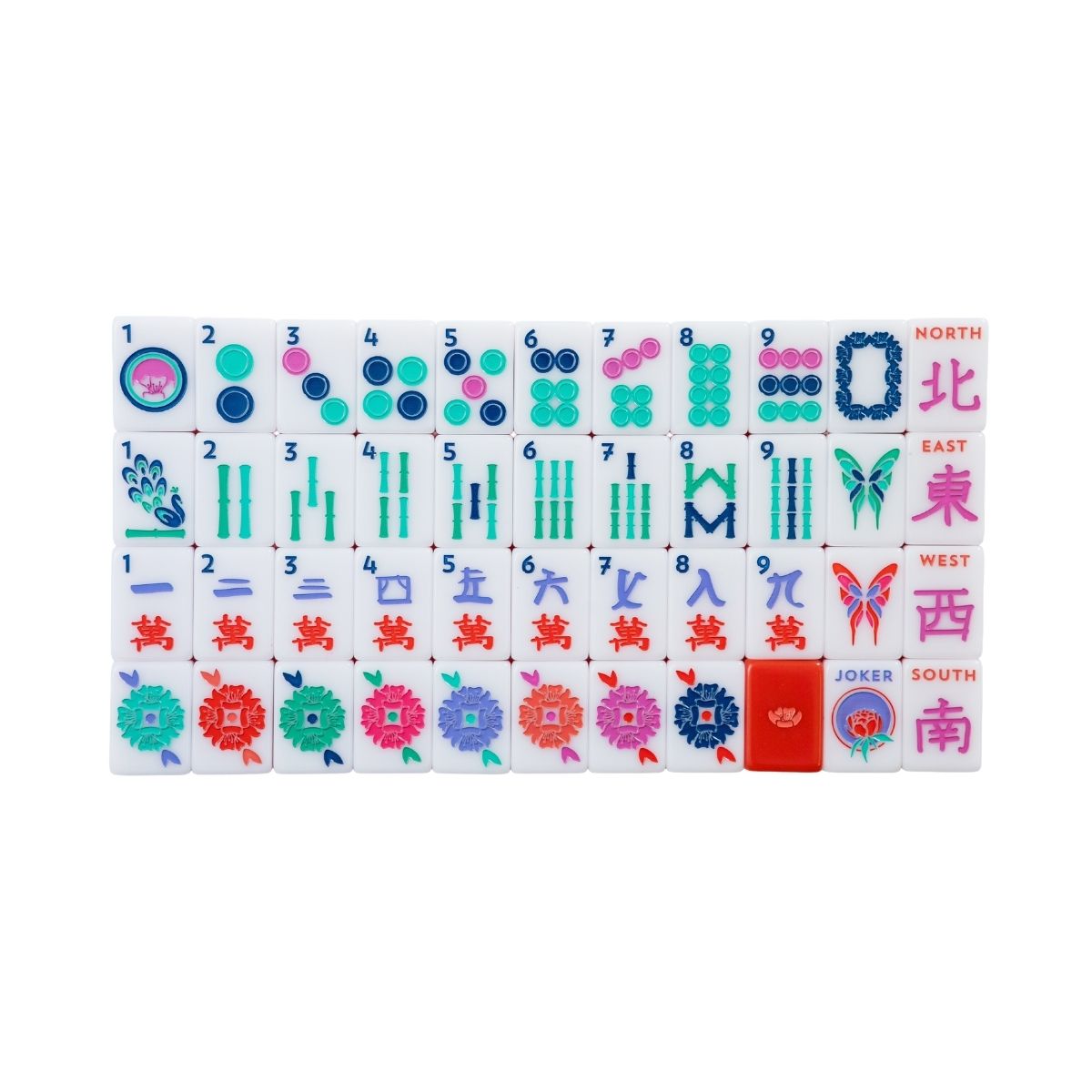 Mahjong Tile Set in Ruby | House Collection, Modern & Playful – The ...