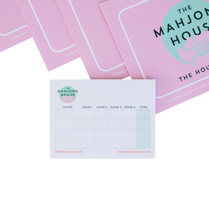 The Mahjong House Cards (4) and Sticky Note Score Pad