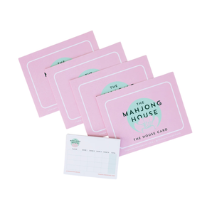 The Mahjong House Cards (4) and Sticky Note Score Pad