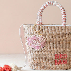 The Mahjong House Raffia Bag Charm