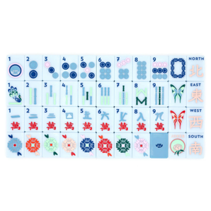 The House Tile Set, Light Blue & Pale Blue