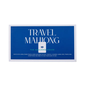 White with Jewel-Tones Travel Mahjong Set